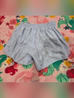Lululemon Hotty Hot High-Rise Lined Short 4"Gravel Dust Pastel Blue Multipastel
